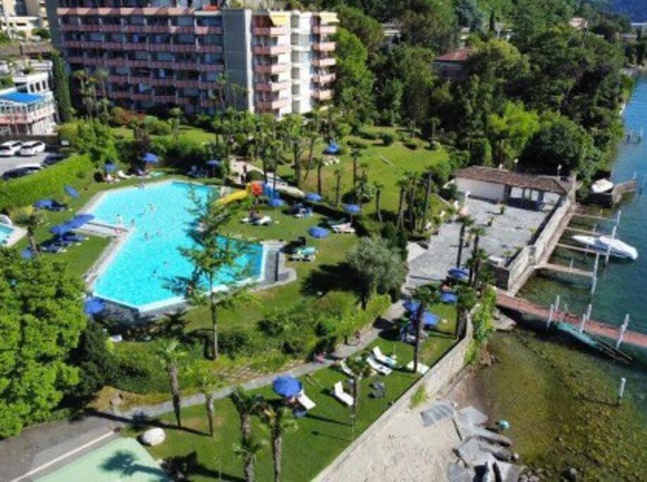 Luganersee, Pool, Strand, Parkplatz, Suite Биссоне Экстерьер фото