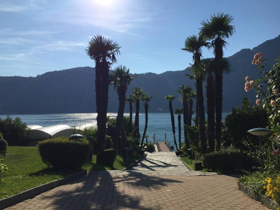Luganersee, Pool, Strand, Parkplatz, Suite Биссоне Экстерьер фото