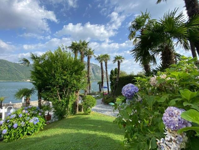 Luganersee, Pool, Strand, Parkplatz, Suite Биссоне Экстерьер фото